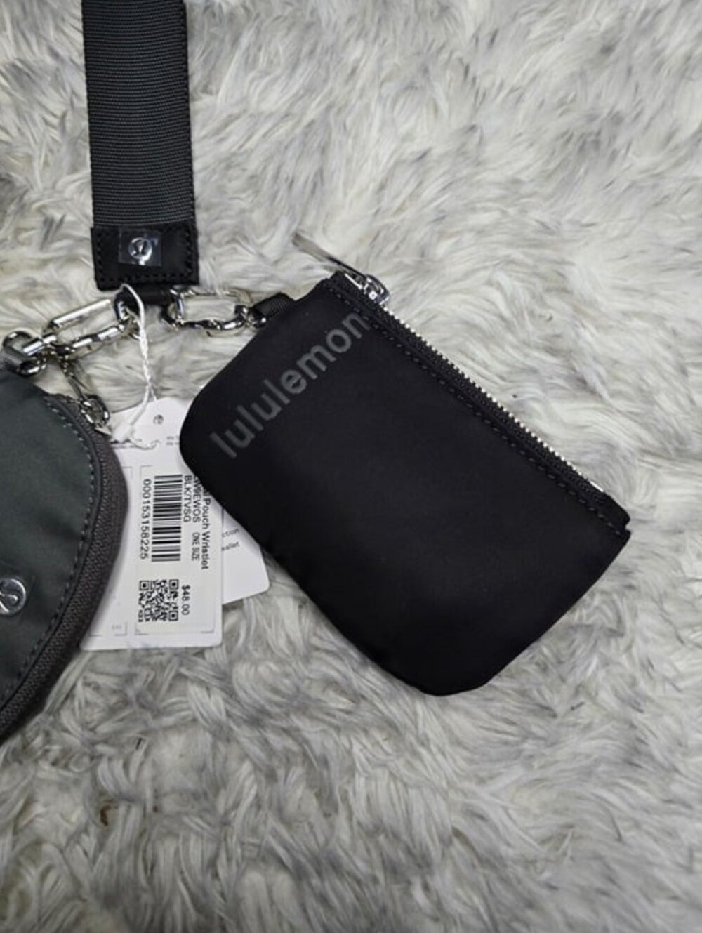 lululemon athletica Black and Gray RARE Color Dual Wristlet Pouch - Picture 3 of 9